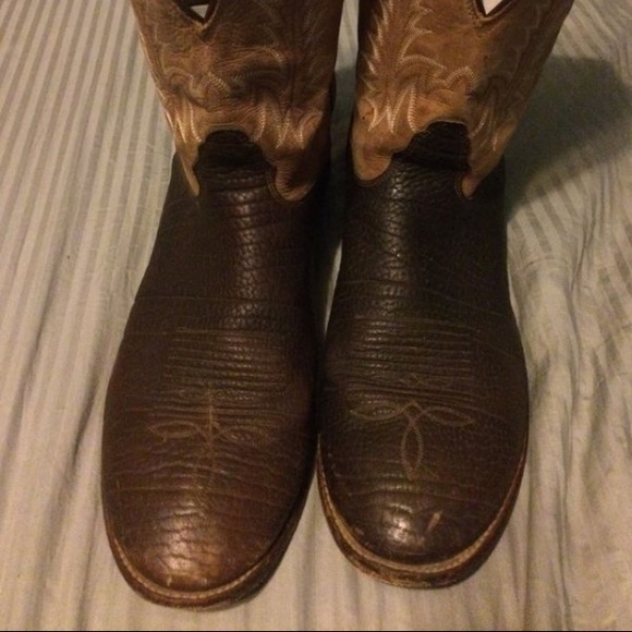 Nocona men’s wood bottom boots handmade - Picture 1 of 4